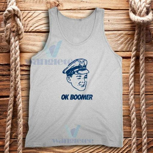 Ok Boomer Blue Grunge Police Tank Top