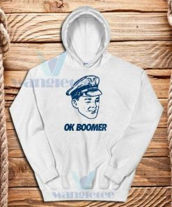 Ok Boomer Blue Grunge Police Hoodie