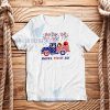 Pug Ride Truck America T-Shirt 4th of July S - 3XL