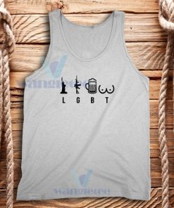 Lgbt Liberty Guns Beer & Tits Tank Top Trump Usa Funny