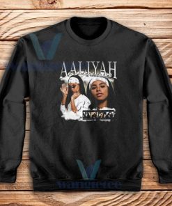 Aaliyah Homage Sweatshirt American Singer Size S - 5XL