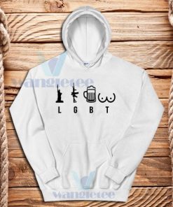 Lgbt Liberty Guns Beer & Tits Hoodie Trump Usa Funny