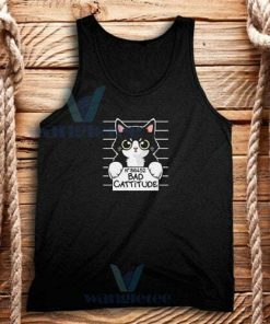 Bad Cattitude Cat Mug Shot Tank Top