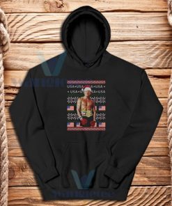 Boxer Trump Rocky USA Ugly Christmas Hoodie S-3XL