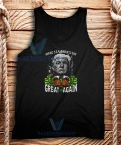 Make St Patricks Day Great Again Tank Top Funny Trump S-3XL