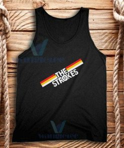 The Strokes Striped Graphic Tank Top