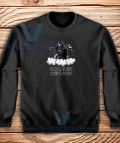 Unicorn Black Lives Matter Sweatshirt Black is My Happy Color S - 5XL