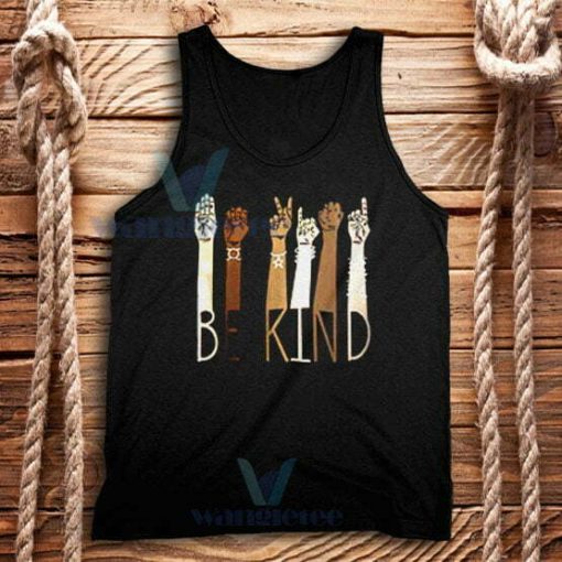 Be Kind Sign Arms Tank Top Black Lives Matter S-3XL