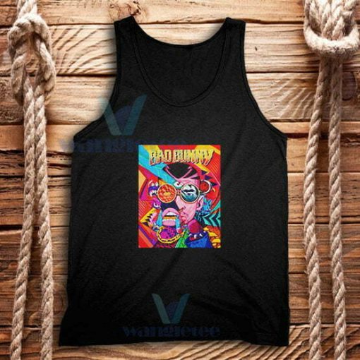 Bad Bunny Concert Poster Tank Top Puerto Rican Singer S-2XL