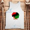 Black Woman Hair Tank Top African Flag Colors S-2XL