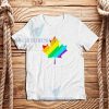 Canada Rainbow T-Shirt Best Pride Flag S-3XL