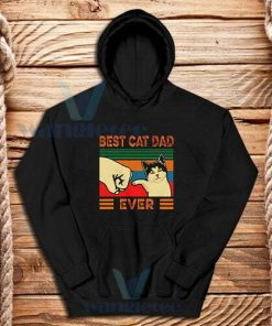 Cat Dad Meme Hoodie Best Cat Guy Ever S-3XL