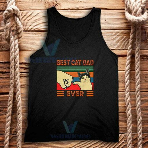 Cat Dad Meme Tank Top Best Cat Guy Ever S-2XL