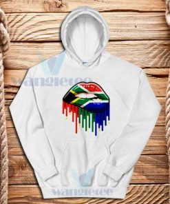 Dripping Lips Flag Hoodie African American S-3XL