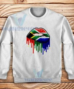 Dripping Lips Flag Sweatshirt African American S-3XL