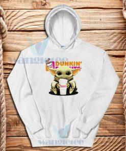 Dunkin Donuts Baby Yoda Hoodie The Mandalorian Disney S-3XL