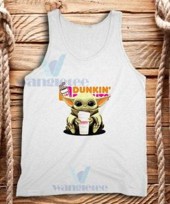 Dunkin Donuts Baby Yoda Tank Top The Mandalorian Disney S-2XL