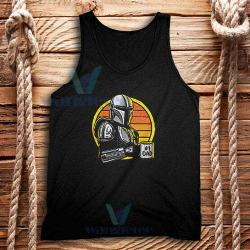 Galaxys Best Dad Tank Top Funny The Mandalorian S-2XL