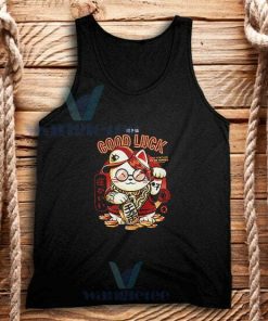 Gold Lucky Cat Tank Top Good Luck Maneki-neko S-2XL