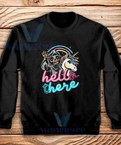 Hello There Unicorn Sweatshirt Halloween Skeleton S-3XL