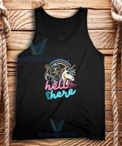 Hello There Unicorn Tank Top Halloween Skeleton S-2XL