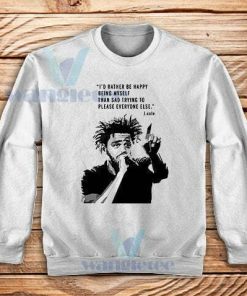 J Cole Quotes Being Myself Sweatshirt American Rapper S-3XL