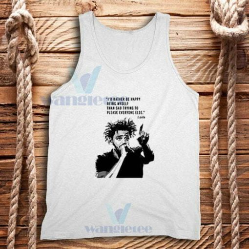 J Cole Quotes Being Myself Tank Top American Rapper S-2XL