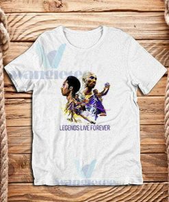 Kobe Legends Live Forever T-Shirt RIP Black Mamba S-3XL