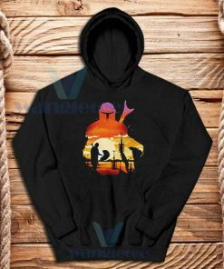 Mando Sunset The Child Hoodie Baby Yoda S-3XL