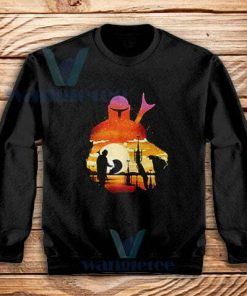 Mando Sunset The Child Sweatshirt Baby Yoda S-3XL