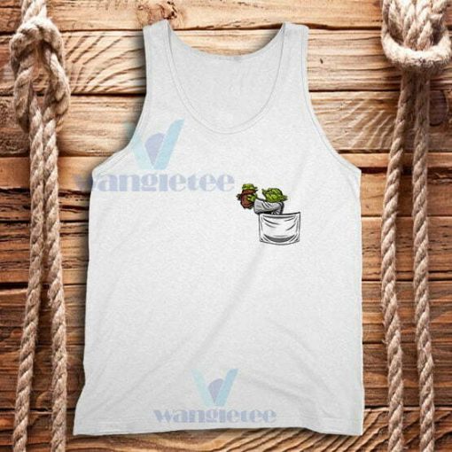 Pocket Master and Baby Yoda Tank Top Star Wars Mando S-2XL