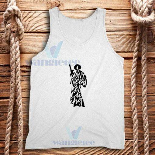 Princess Leia Don’t Rescue Me Tank Top Star Wars S-2XL