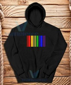 Rainbow Barcode Hoodie Pride DNA Merch S-3XL