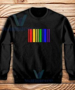 Rainbow Barcode Sweatshirt Pride DNA Merch S-3XL