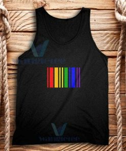 Rainbow Barcode Tank Top Pride DNA Merch S-2XL