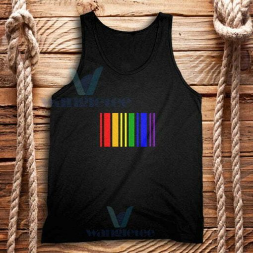 Rainbow Barcode Tank Top Pride DNA Merch S-2XL