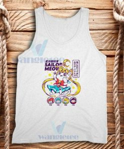 Sailor Moon Meow Tank Top Funny Sailor Cat S-2XL