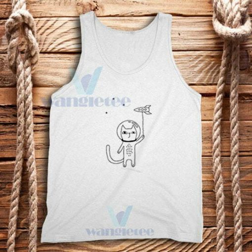 Space Cat Tank Top Animal Space Merch S-2XL