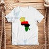 The African Flag Continent T-Shirt Black Power S-3XL