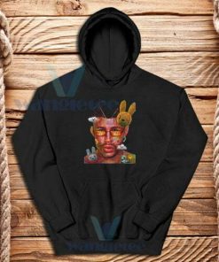 Bad Bunny Face Cute Hoodie Unisex Adult Size S-3XL