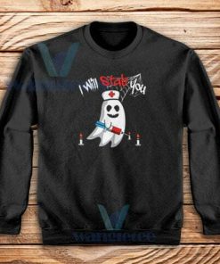 Creepy Horror Spooky Sweatshirt Happy Halloween Size S-3XL