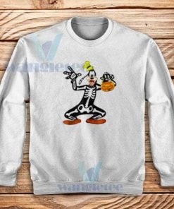 Goofy Skeleton Halloween Sweatshirt Unisex Adult Size S-3XL