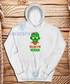 Relax I'm Vegan Zombie Hoodie Funny Halloween Size S-3XL