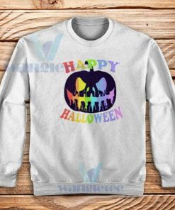 Pumpkin Halloween Rainbow Sweatshirt Unisex Size S-3XL