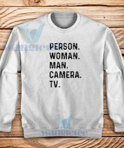 Vintage Person Woman Camera Tv Sweatshirt Unisex Size S-3XL