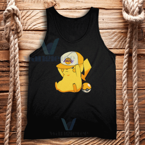 Lakers Pikachu Pokemon Tank Top Los Angeles Size S-2XL