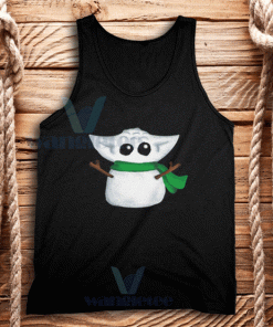 Christmas Snow Baby Yoda Tank Top Adult Size S-2XL