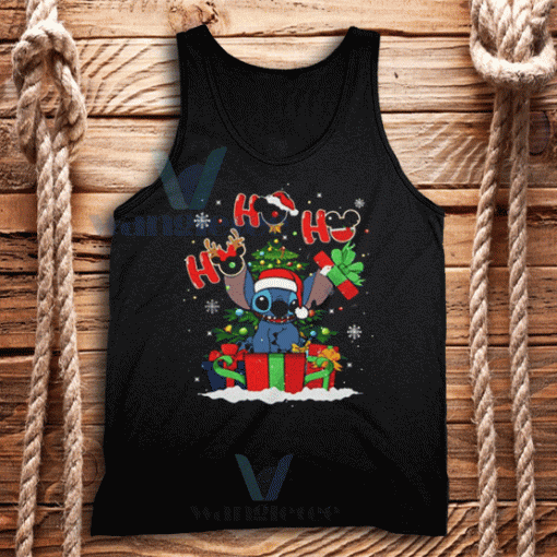 Ho Ho Ho Stitch Christmas Tank Top Unisex Adult Size S-2XL