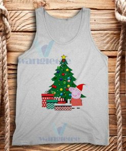 Peppa Pig Christmas Tree Tank Top Unisex Adult Size S-2XL