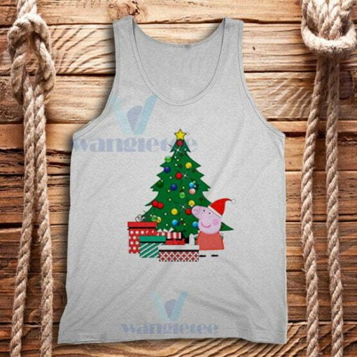 Peppa Pig Christmas Tree Tank Top Unisex Adult Size S-2XL